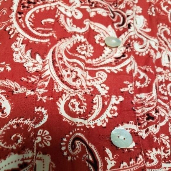 Anne Carson button up jacket red size petite large - Picture 4 of 6